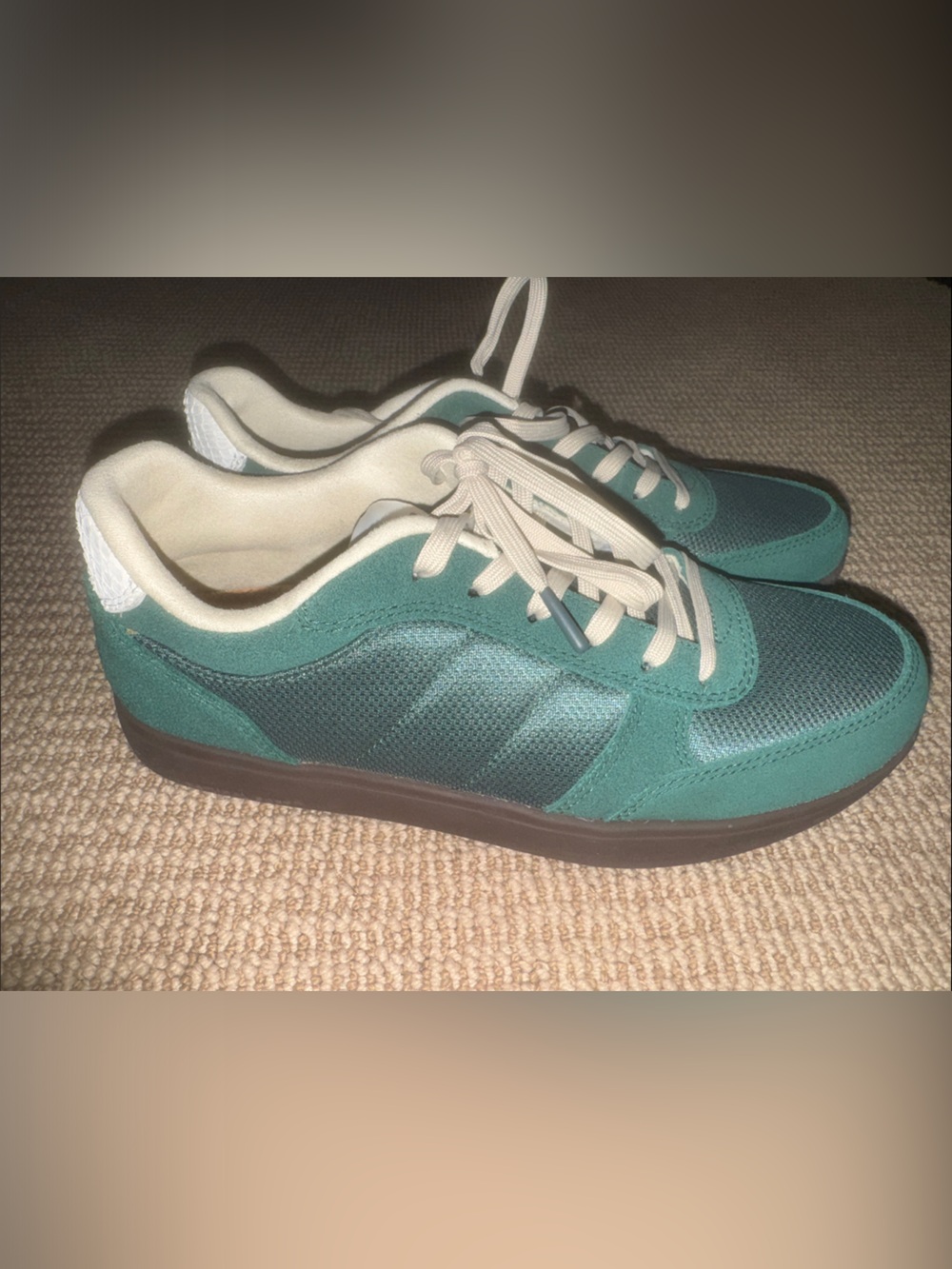 Women’s Woden Green Lace-Up Sneakers- never worn